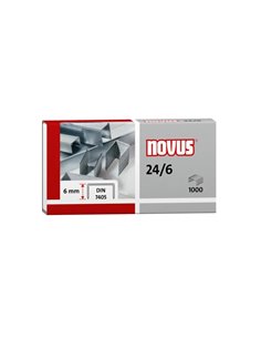 Novus 24/6 Din Boîte de 1000 Agrafes 24/6 Galvanizadas