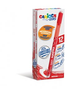 Carioca Oops Boligrafos Borrables - Encre Termo Sensible - Empuñadura Ergonomica Triangular - Pointe de Ø 0.7mm - Double Goma - 