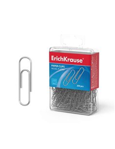Erichkrause Boîte de 200 Clips Metalicos Niquelados 28mm - Haute résistance et Durabilidad - Résistants à la Corrosion - Couleur