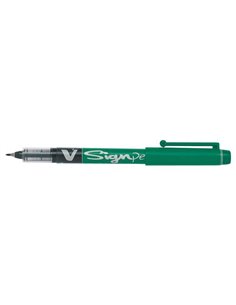 Pilot Feutre de Pointe Fina V-Sign Pen - Pointe Fina de 2mm - Trait de 0.6mm - Couleur Vert