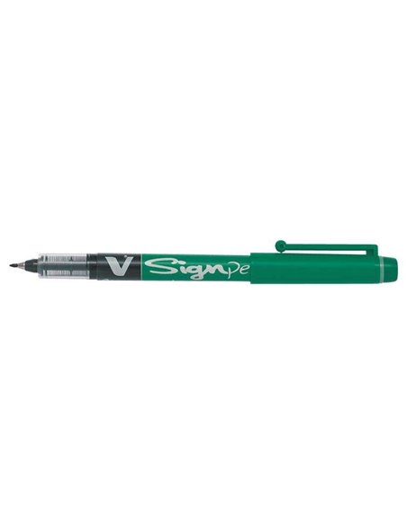 Pilot Feutre de Pointe Fina V-Sign Pen - Pointe Fina de 2mm - Trait de 0.6mm - Couleur Vert