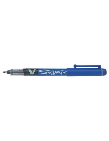 Pilot Feutre de Pointe Fina V-Sign Pen - Pointe Fina de 2mm - Trait de 0.6mm - Couleur Bleu