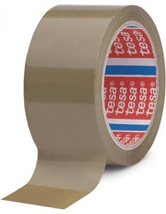 Tesa 4089 Precinto de Embalar 50mm x 66 Metros - Fabricado en Polipropileno - Adhésif de Caucho Natural - Couleur Marron