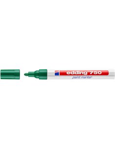 Edding 750 Feutre Permanent - Pointe Ronde - Trait entre 2 et 4 mm. - Encre Opaca - Séchage rapide - Couleur Vert