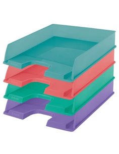Esselte Colour'Breeze Bandejas Portadocumentos - Format Vertical A4 - Espacio Pour Etiqueta Identificativa - Couleurs assorties