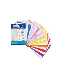 Oxford Strongline A4 Separadores - 10 Posiciones - Couleurs Diferentes - 4 Taladros - Plastico Opaco - 500 Micras