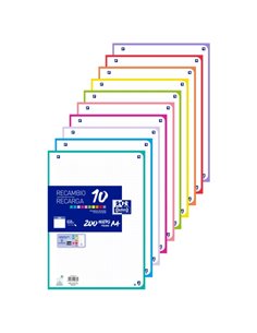 Oxford Recambio de 200 Feuilles Avec 4 Taladros - Format A4 - Cuadricula 5x5 Enmarcada - Anti Traspaso de Encre - Digitalizacion