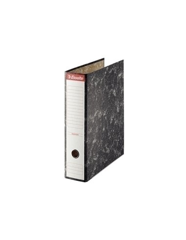 Esselte Archivador de Palanca Format A4 - Lomo 75mm - Capacité Pour 500 Feuilles - Couleur Noir Jaspeado