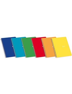 Enri Fº Couverture rigide Cahier Spirale Liso 80 Feuilles Assorti - Couverture rigide Résistant - Cahier Avec Spirale Pour Mayor