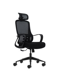 Oqonos Cherg 004 Silla de Bureau Ergonomica Avec Reposacabezas Cervical Réglable, Respaldo de Malla Respirant, Piston de Gas Cla