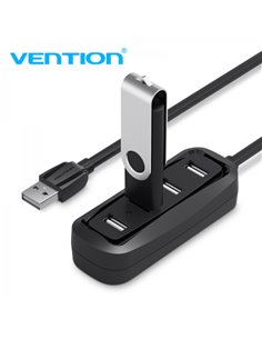 Vention HUB 4 en 1 USB2.0 à 4xUSB2.0 - 0.15m - Couleur Noir