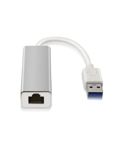 Aisens Conversor Adaptateur de Réseau RJ45 à USB 3.0 Gigabit 10/100/1000 Mbps - Couleur Argent