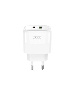 XO L138 Cargador de Pared 30W - USB-C et USB-À - Couleur Blanc