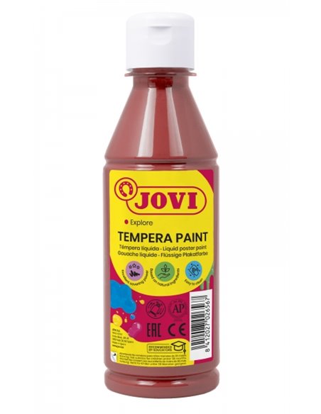 Jovi Tempera Paint Tempera Liquida 250ml - Base Eau - Lista Pour Usar - Alto Poder Cubriente - Séchage rapide - Excelente Fluide