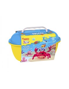 Jovi Play & Fun Cofre Splash Avec 24 Barras de Plastilina 15gr + Modeladores + Recortables - Sans Gluten - Base Vegetal - No se 
