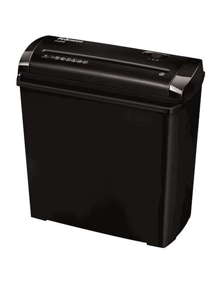 Fellowes P-25S Destructora de Papier Manual Corte en Tiras P-1 - Destruye Jusqu'à 5 Feuilles - Papelera de 11L - Couleur Noir