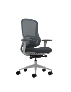 Oqonos Cherg 023 Silla de Bureau Ergonomica Avec Mecanismo Autobalanceado, Reposabrazos 4D, Asiento Deslizable et Ruedas de Sili
