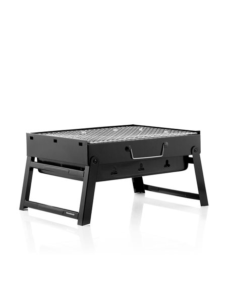 Innovagoods BearBQ Barbacoa Portable de Sobremesa - Hierro - Pliable - Capacité Jusqu'à 1.5kg de Carbone - Parrilla Amovible de 
