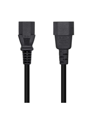 Aisens Câble Alimentation CPU - C13/H-C14/M - 3.0m - 100% Cobre Puro AWG18 - Couleur Noir