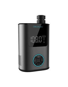 Cecotec Mini Air Max Inflador de Ruedas - Potencia Jusqu'à 150psi - Double Batterie de 600mAh - 4 Boquillas Adaptables - Écran L