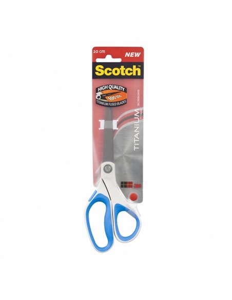 Scotch Ciseaux de Titanio 20cm - Antiadherentes - Mango Ergonomique Toucher Doux - Couleurs assorties Aléatoires