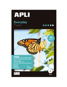 Apli Papier Fotografico Everyday 10 x 15 cm 180g 100 Feuilles