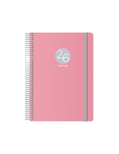 Dohe Menphis Agenda Annuel - Jour par page - Cubierta de Plastico - Sabado et Domingo misma Pagina - Fermeture Avec Goma Élastiq