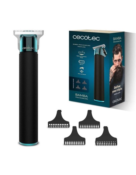 Cecotec PrecisionCare Profiling Cortapelos Inalambrico - Cuchilla de Acier Inoxydable - Comprend 4 Peines Guia - Ergonomique - A
