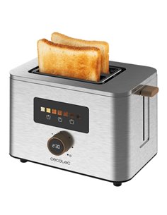 Cecotec TouchandToast Double Tostadora de Double Ranura Ancha - 950W - Control Tactil et Écran à Couleur - Autocentrado - 7 Nive