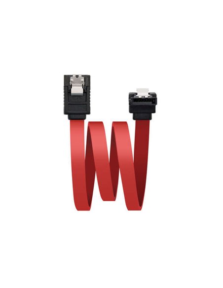 Nanocable Câble Datos SATA Coudé Avec Anclajes 0.50m - Couleur Rouge