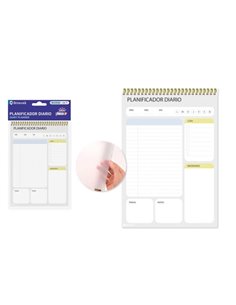 Ingraf Planificador Diario - Dimensions 15x21cm - Spirale Avec Couvercle de Polipropileno - 50 Feuilles de 80grs