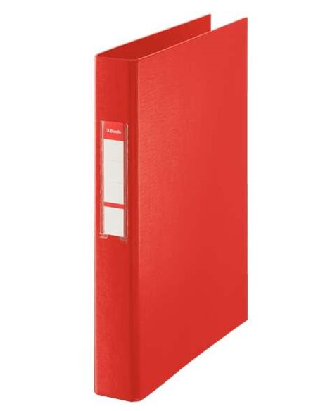 Esselte Chemise de Anillas - Format Folio - Capacité Pour 190 Feuilles - 4 Anillas de 25mm - Couleur Rouge