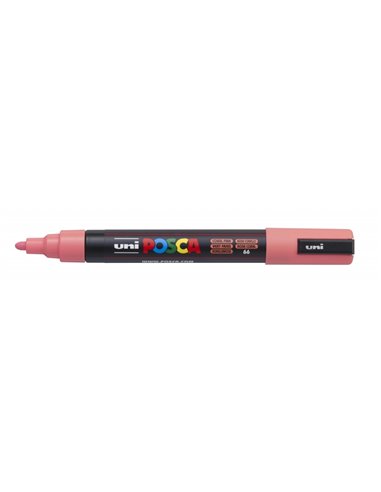 Posca PC-5M Marqueur de Pintura - Base al Eau - Pointe de Bala 1.8-2.5mm - Résistant à la Luz - Couleur Rose Coral