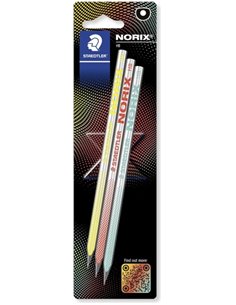 Staedtler Norix Pack de 3 Lapices de Grafito HB - Bois Negra - Design Intelligente