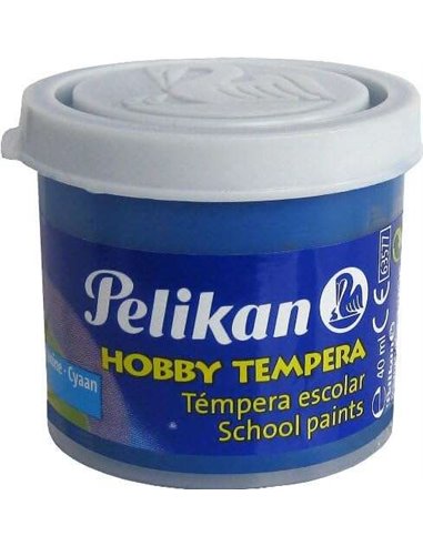Pelikan Tempera Scolaire Flacon 40ml - Facile de Lavar - Idéal Pour Actividades Escolares - Couleur Bleu
