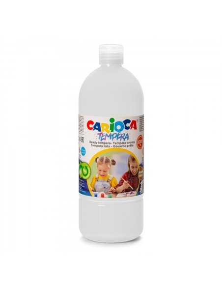 Carioca Botella Tempera 1000ml - Couleurs Superlavables - Faciles de Mezclar - Aplicable en Materiales Porosos - Haute Opacidad 
