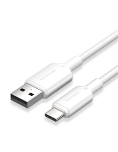 Vention Câble USB-C 2.0 à USB-À 3A 60W - 2m - PVC - Couleur Blanc