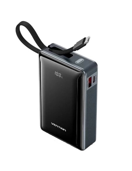 Vention Powerbank de 20000mAh - Potencia de Sortie Jusqu'à 65W - Power Delivery - USB-À - USB-C - Écran LED - Tecnologia PPS - C