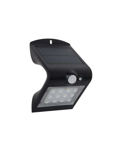 Elbat Aplique Led Solar Double Iluminacion 1.5W - 220LM - Luz Fria 6000K - Luz Qualité 3000K - Sensor de Movimiento