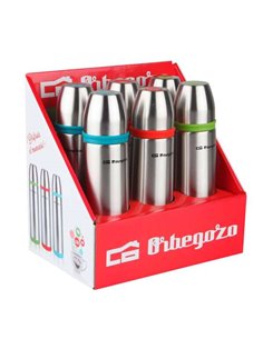 Orbegozo Set Termos Identificador de Bebidas - Acier Inoxydable Résistant - Bandas de Couleurs - Système Antiderrame - Conserva 