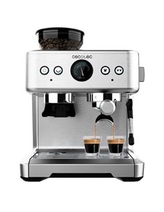 Cecotec Power Espresso 20 Barista Maestro Cafetera Espresso - 2250W - Capacité 250g - Presion 20Bar - Molinillo Intégré - Manome