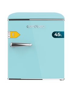 Cecotec Bolero CoolMarket TT Origin 45 Blue E Mini Frigorifico - Capacité 45L - Estilo Retro - Cajon Pour Hielo - Tirador Cromad