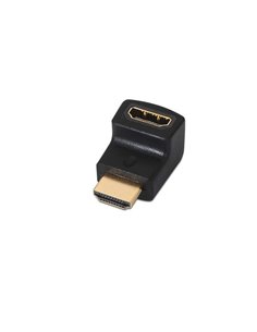 Aisens Adaptateur HDMI Coudé - À Femelle-À Mâle Conectar HDMI en Espacio Reducio - Couleur Noir