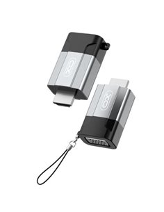 XO Adaptateur HDMI - Supporte jusqu'à 1080P - Aluminium - Couleur Noir