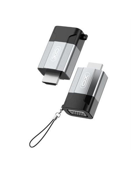 XO Adaptateur HDMI - Supporte jusqu'à 1080P - Aluminium - Couleur Noir