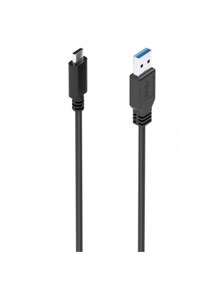 Aisens Câble USB 3.1 Gen2 10Gbps - Conector USB-C à USB-À - Charge Jusqu'à 3A - Transfert 10Gbps - Compatible Thunderbolt 3 - Co