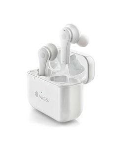 NGS Artica Bloom White Écouteurs Intrauditivos Bluetooth 5.1 TWS - Manos Libres - Asistente de Voz - Autonomie jusqu'à 7h - Base
