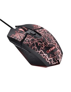 Trust GXT 113 Felox Souris Gaming Avec 6 Botones - Réglable Jusqu'à 6400dpi - Luz LED RGB - 42x70x131mm - Couleur Noir