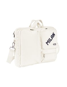 Milan 430 Since 1918 Maletin Pour Portatiles Jusqu'à 17" - Fermeture zippée - 3 Compartiments - 42x34x9cm - Couleur Beige