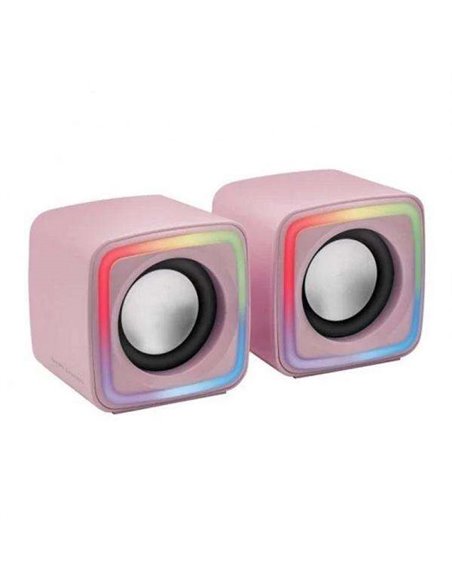 Mars Gaming MSCUBE Altavoces 8W - Iluminacion RGB - Sonido DSP - USB, Entrée Jack 3.5mm - Compactos et Ligeros
